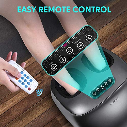 KEYWING Foot Massager Shiatsu Foot Massager with Remote, Feet Massager Air Compression, Deep Kneading Therapy & Multiple Mode Options - Thumbnail 5