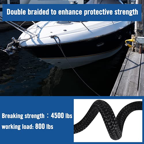 Affordura Dock Lines Bungee Dock Line 5FTx 1/2 and Dock Lines for Boats