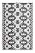 Fab Habitat Outdoor Rug - Waterproof, Fade Resistant, Crease-Free - Premium Recycled Plastic - Southwestern Aztec - Porch, Deck, Balcony, Mudroom, Laundry Room, Patio - Miramar - Gray - 3 x 5 ft