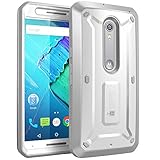 Moto X Pure Edition Case, SUPCASE [Heavy Duty] Belt Clip Holster Case for Motorola Moto X Style /Pure Edition 2015 [Unicorn Beetle PRO] Rugged Protective Cover /Builtin Screen Protector (White/Gray)