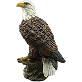Lipco Large Perched Eagle Figurine, Polyresin, Home Decor Accessories, Gold, 17853