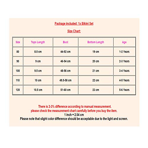 image for mlpeerw Toddler Baby Girl Swimsuit Bow Strap Crop Top+Striped Ruffled 