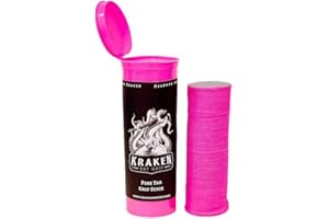 Kraken Bat Grip Batting Pine Tar Grip Stick Enhancer for Baseball Bats and Other Sports Equipment, Pine Tar Brown, One Size (Hot Pink Bubblegum)
