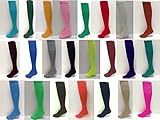 Midweight Solid-Color Tube-sock, ADULT size in 21 colors