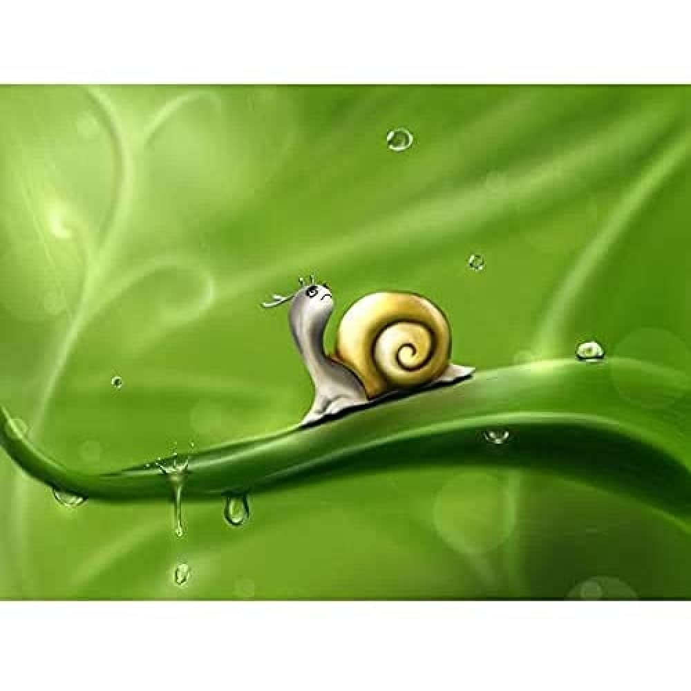 Cute Snail Rain Art Print Canvas Premium Wall Decor Poster