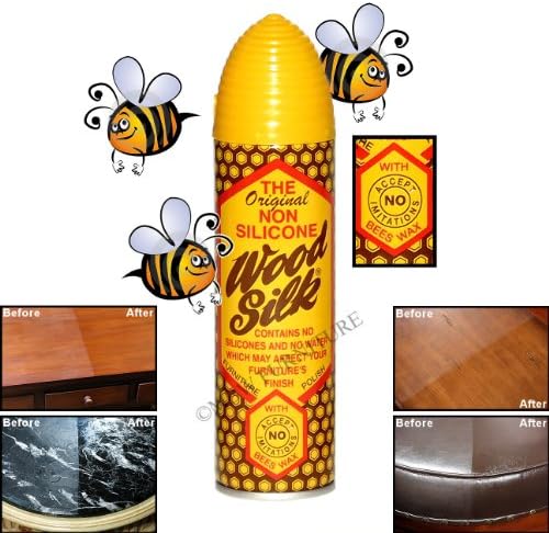 SET OF 3 Aristowax Original Wood Silk Aerosol Fine Furniture Polish w Beeswax NO SILICONE (3)