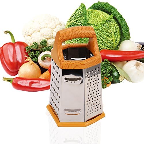 Cheese grater stainless steel 6 side multifunctional fruit and vegetable grater kitchen hand-held cutting tool