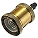 Vintage E26 Lamp Socket, Industrial Edison Retro Pendant Lamp Holder, 600℃ Heat Resistant Ceramics Light Socket for DIY Lighting, 3 Packs (Black Color)