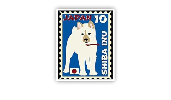 Amazoncom Shiba Inu Poster Postage Stamp Art 11 X 14 Handmade