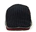MOTINE Men's Knitted Wool Driving Duckbill Hat Warm Newsboy Flat Scally Cap(Black)