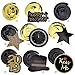 Konsait 2021 New Year Hanging Swirls Garland with Celebration Card Black and Gold, Happy New Year Party Decorations New Years Eve Party Favors Supplies,Already Assembled (30 Piece)