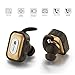 Proxelle Truly Wireless Earbuds V4.1 Bluetooth Noise Cancelling Hands-free Calling Sweatproof Headphones Build-in Mic For iPhone iPad, Smartphones Tablets, Laptop (Gold)