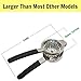 Jumbo Lemon Squeezer - Durable Heavy Duty Stainless Steel Citrus Juicer - Extra Wide 3.44 Inch Bowl Makes Juicing Oranges, Big Lemons & Limes Easy - Larger Than Most Other Hand Presses - Easy To Clean