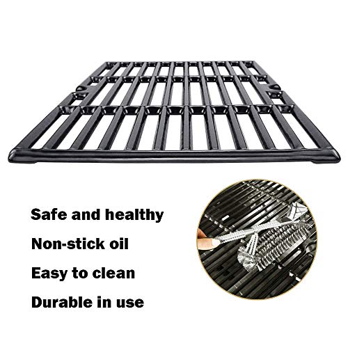 BBQMall 16 7/8" Porcelain Enameled Cast Iron Grill Cooking Grates for Charbroil 463440109