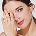 DIFINES Fashion Cute Bow Knot CZ 18k White Gold Plated Eternity Band Engagement Promise Rings for Girls Women, Size 8
