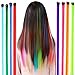 10 Pcs Assorted Color Highlights Colorful Hair Extensions Hairpieces Beauty Hair Clip On Salon Supply Hair Pieces Costume Accessory for Party or Daily