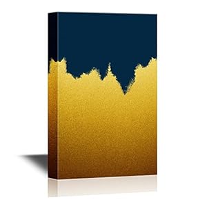 Color Composition Artwork with Dark Blue and Gold