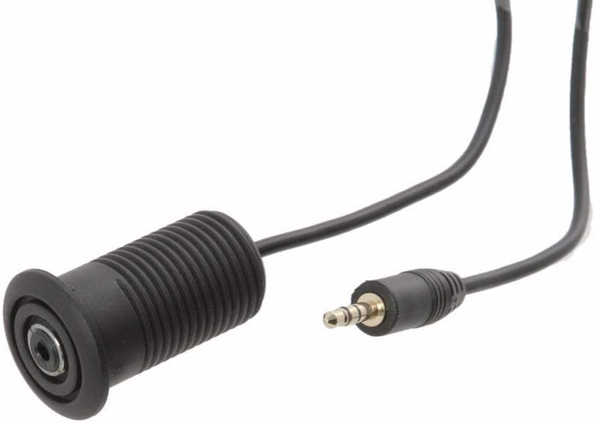 Belva 3.5mm Male to RCA Car Truck Dashboard Waterproof Flush Mount 3.5mm 1/8" AUX Audio Jack Extension Cable with Mounting Panel for Car Boat and Motorcycle (3 Feet)