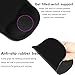 Ergonomic Mouse Pad with Gel Wrist Rest Support, Bidear Memory Foam 3D Non-Slip Rubber Base Gaming Mouse Mat for Computer & Laptop (Black)