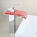 Yanksmart Water Power No Battery 3 Color LED Waterfall Faucet Bathroom Single Handle Basin Mixer Tap . Chrome 96s