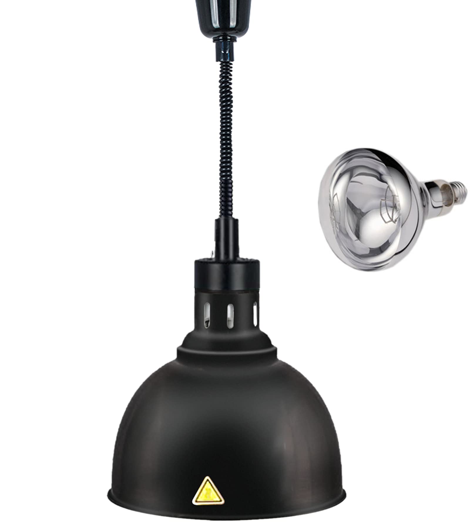 Photo 1 of JIAWANSHUN Retractable Heat Lamp for Food with 250W Heating Bulb for Restaurant Hanging Food Warmer Lamp Buffet or Home Use Pizza Warmer