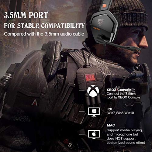 NUBWO PS4 Headset Xbox one Stereo-Gaming-Kopfhörer mit Geräuschunterdrückung und Inline-Steuerung für PS4 / Xbox 1 / PC