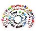 Coolrunner ® Wholesale Belly Navel Button Rings Bar Barbells Ball Acrylic Steel (50)