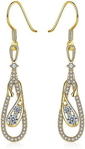 Fashion Jewelry Crystall Dangle Earrings For Women Rose Gold Earrings
