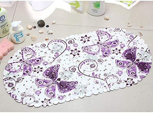 HAPLOVE Non Slip Bath Mat Baby Non-Toxic Bathtub Mat Pebbles Tub Mat for KidsAnti Bacterial Shower Mat-Butterfly