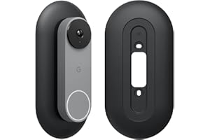 elago Mount Compatible with Google Nest Hello Video Doorbell Wall Plate (Wired, 2nd & 3rd Gen) - Doorbell Chimes, Perfect Color Match with Angle Wedge (Black)