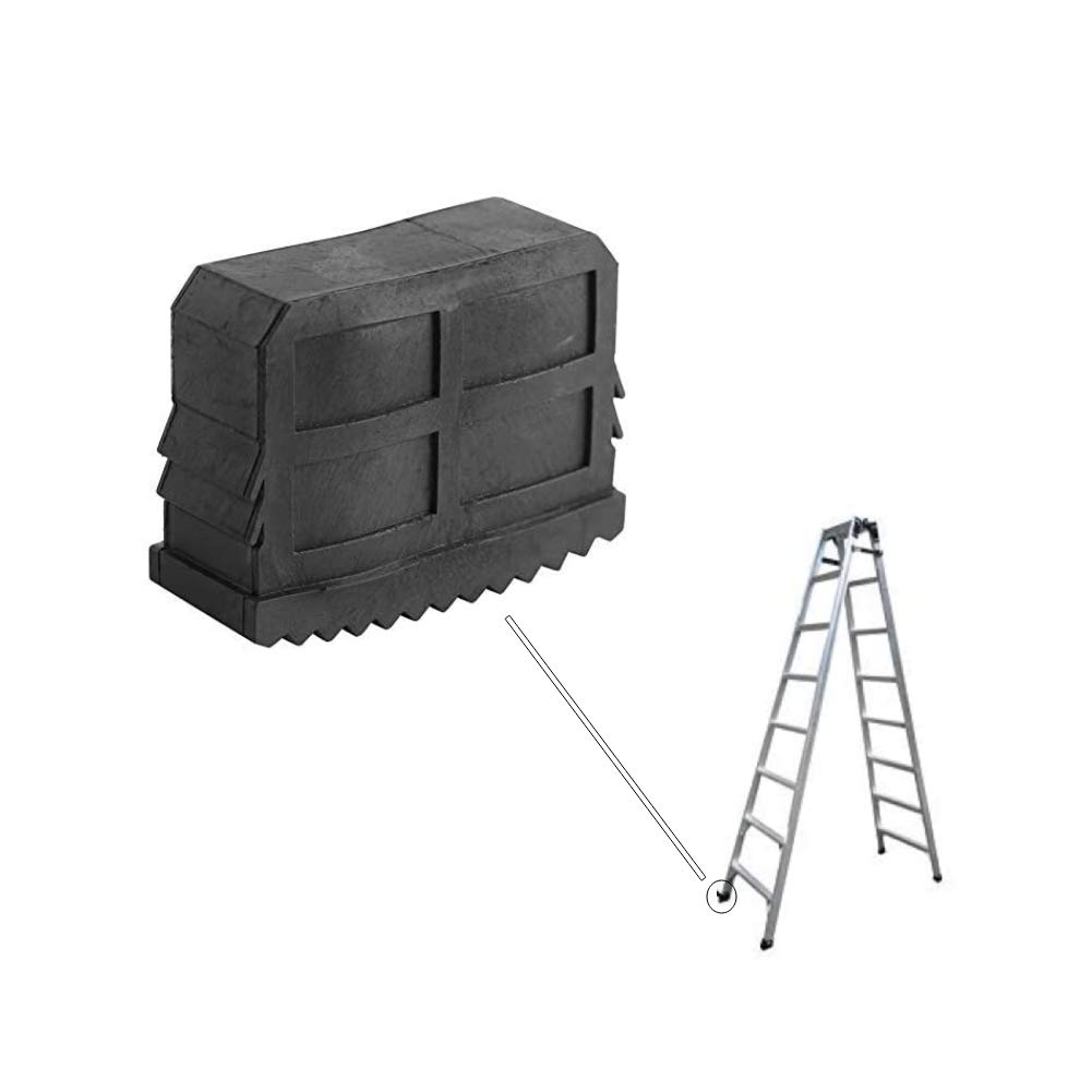 Acogedor Ladders Replacement Rubber Feet, Universal Rubber Feet, Non Slip Ladder Feet, Rubber Feet Replacement, for Box Section Step & Extension Ladders (Pack of 2)