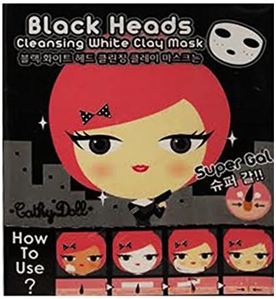 Karmart Cathy Doll Black Heads Remover Cleansing White Clay Mask (12 Packs of 5 Gms Each) by Kamart Cathy doll