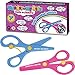 Left Handed Kids Scissors / School Scissors, Preschool and Kindergarten Use - Plastic Blunt Tipped Kid and Toddler Safety Craft Scissors for Left Handed Cutting - Pink and Blue Kid Scissors Pack