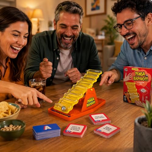 Jogo Gangorra de Palavras Original Grande – Diversão, agilidade mental e raciocínio rápido para crianças e adultos (Amarelo)