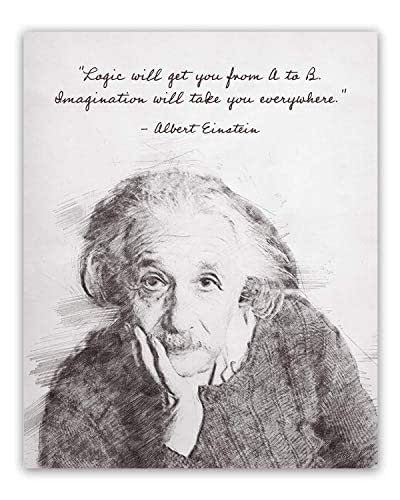 Amazon.com: Albert Einstein Quote Wall Art - Inspirational Science