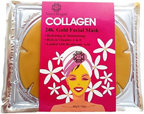 Collagen Face Mask-24k Gold Gel with Natural Collagen, Vitamin A, Gold Pearl Powder &amp; Hyaluronic Acid