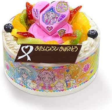 Amazon 卵不使用ケーキ キャラデコお祝いケーキhugっと プリキュア 5号 15cm 生クリームショートケーキ Bandai ケーキ 洋菓子 通販