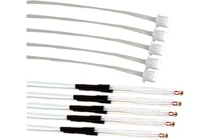 COMGROW 5PCS Creality 3D Printer NTC Thermistor 100K, NTC 3950 100K ohm Thermistor Temp Sensor for Creality Ender 3/Ender 3 Pro/Ender 3 Neo/Ender 3 Max/Voxelab Aquila, XH2.54-2P Connector (1.3m/51.1inch)