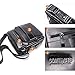 Contacts Genuine Leather Men Messenger Crossbody Shoulder Bag Travel Handbag Black