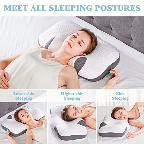 Cervical Memory Foam Pillow, Orthopedic Firm Soft Adjustable