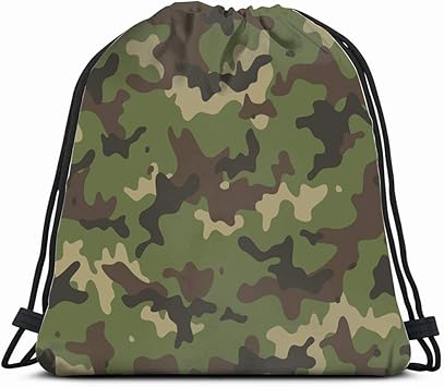 camouflage drawstring backpack