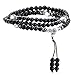 TamLyn Concepts Prayer Beads with Black Onyx and Lava Rock for Aromatherapy - Japa Mala Beads Necklace for Grounding - Beaded Bracelet - Includes Bonus Remote Reiki Session