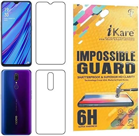 ikare Impossible Front and Back Tempered Screen Guard for Oppo A9 - Transparent (Does not Cover The Edges)