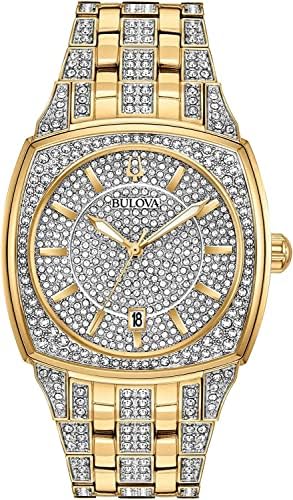 Amazon.com: Bulova Ladies' Crystal Octava Gold Stainless Steel 3