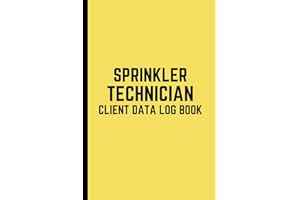 Sprinkler Technician Client Data Log Book with A to Z Alphabetic Tabs