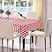 YEMYHOM Rectangle Tablecloth 60 x 104 Inch Spill-proof Oil-Proof Microfiber Table Cover Machine Washable Indoor Outdoor Rectangular Table Cloth for Spring Summer Party Picnic (Red and White Checkered)