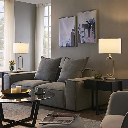 Universe Table Lamps with Marble Base, Set of 2 Desk Lamp, Modern Night Light for Living Room, Bedroom and Study Desk, Bulb Not Included