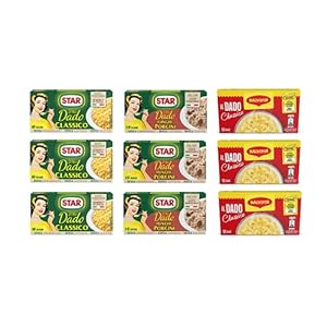 Testpakket Bouillon Dado Soepblokjes Star Classico (3 x 10pz) + Star Funghi Porcini (3 x 10pz) + Maggi Classico (3 x…