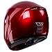 Metallic Wine Red Modular Flip up Motorcycle Helmet DOT #936 (XL)