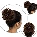 Scrunchy Updo Wavy Straight Hair Bun Clip Messy Donut Chignons Synthetic Hairpiece Hair Extension (light auburn mix light ash brown)thumb 4